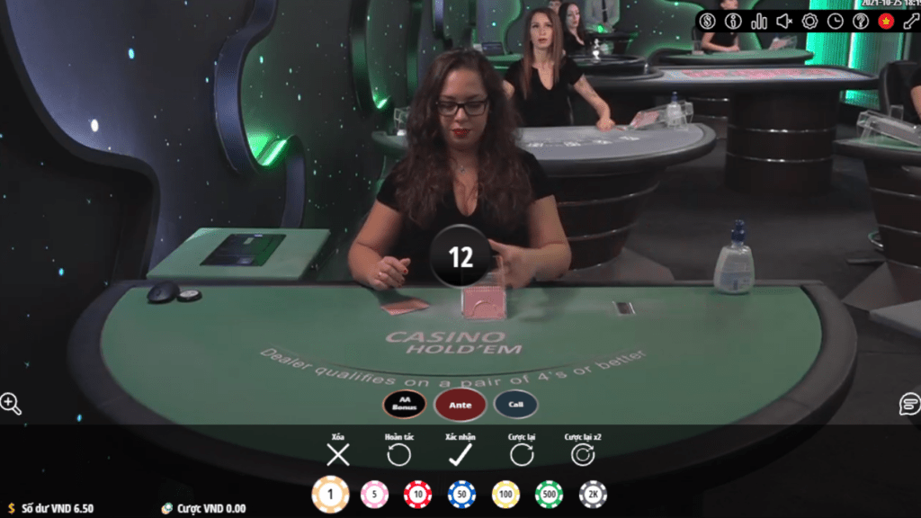 Hình ảnh giao diện trò chơi Casino Hold'em Sảnh Vivo Gaming tại nhà cái TA88