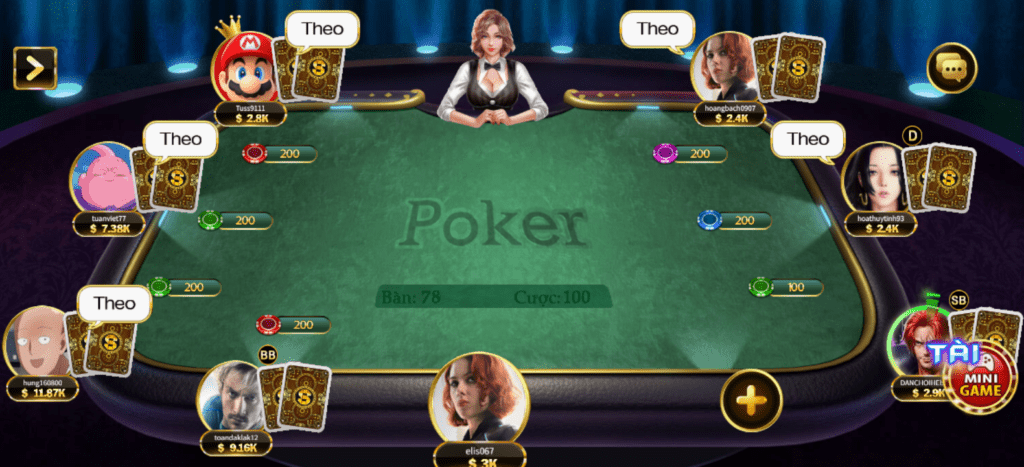 Hình ảnh giao diện game bài Poker tại nhà cái TA88