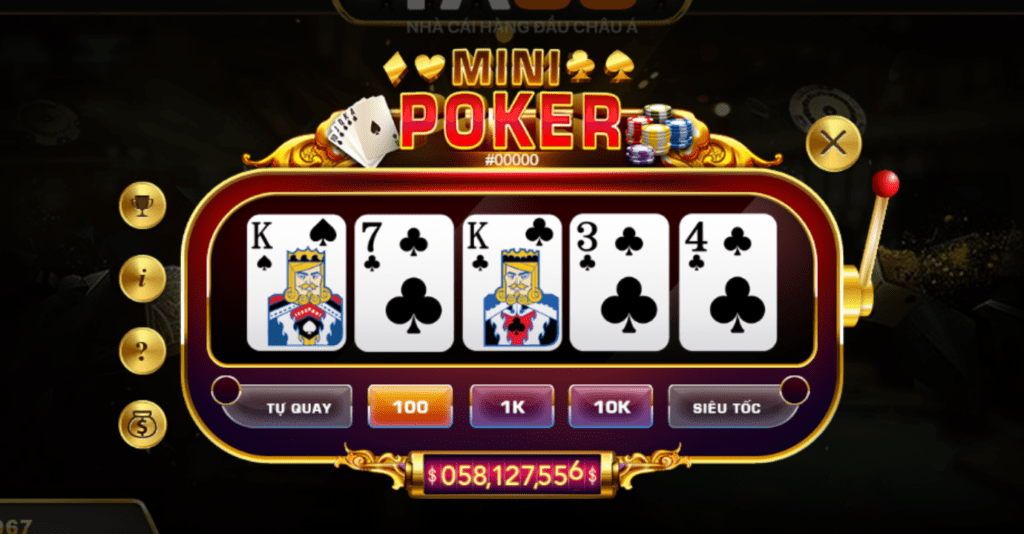 Hình ảnh giao diện game Mini Poker tại nhà cái TA88