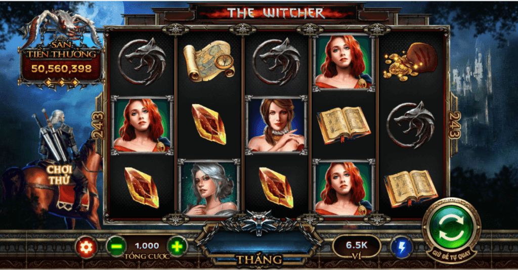 Hình ảnh giao diện chính của game the witcher tại nhà cái TA88