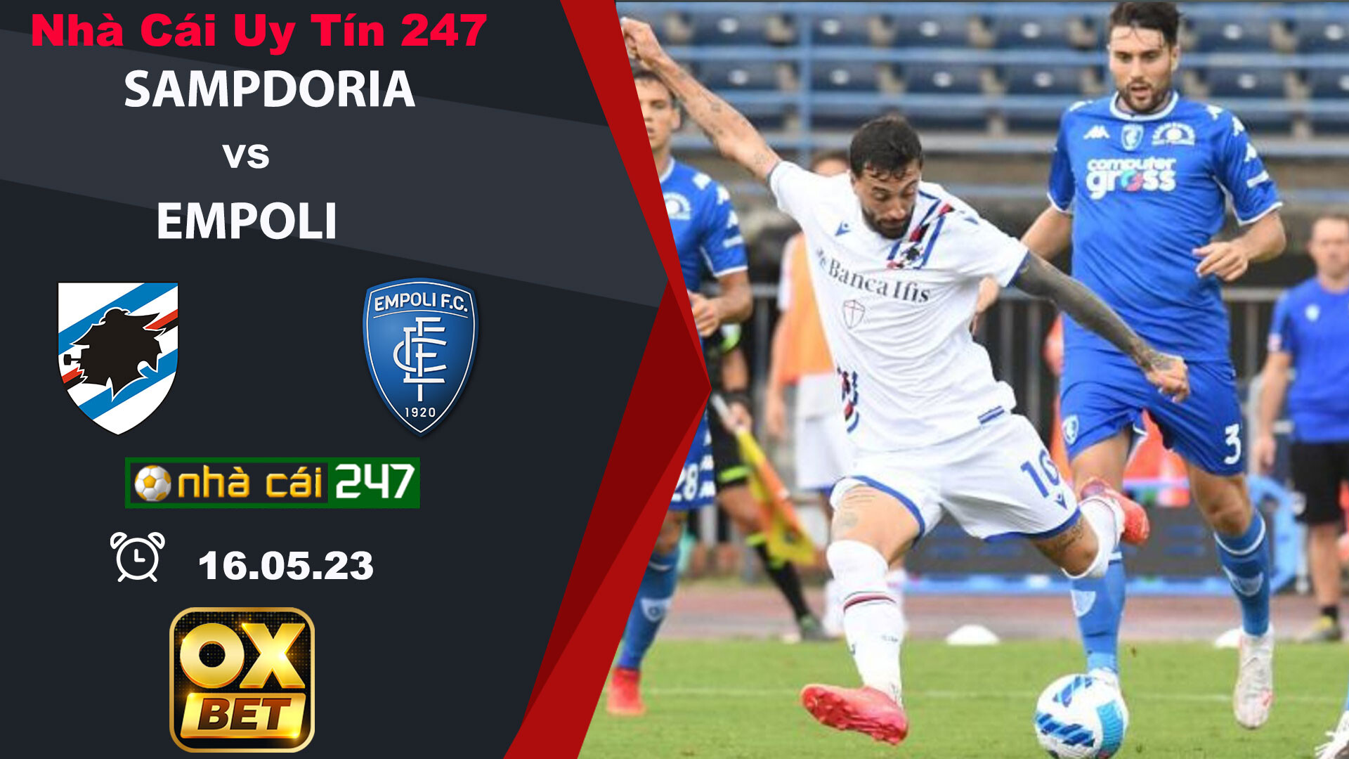 Kèo nhà cái Sampdoria vs Empoli – 1h45 ngày 16/05/2023